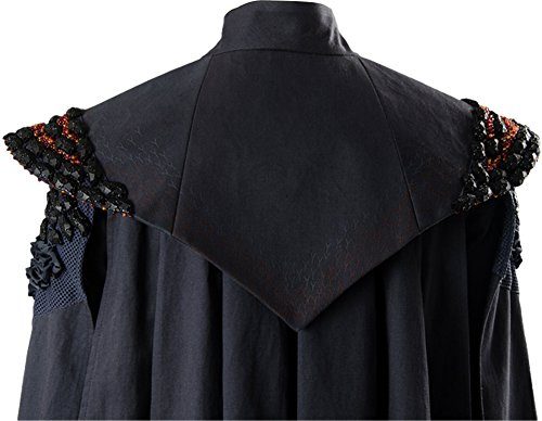 Fantasia Daenerys Targaryen Game of Thrones Cosplay Preto Fantasia Daenerys Targaryen Game of Thrones Cosplay Preto