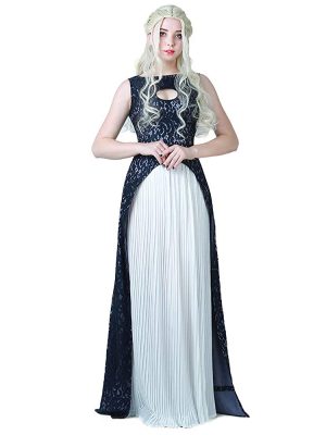Fantasia Daenerys Targaryen Khaleesi Game of Thrones Vestido Azul Adulto Fantasia Daenerys Targaryen Khaleesi Game of Thrones Vestido Azul Adulto