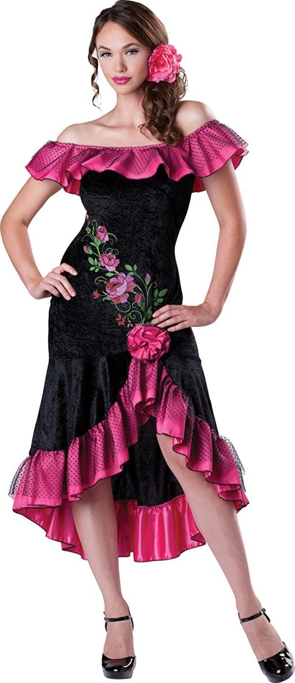 Fantasia de Espanhola Adulto Luxo Rosa Fantasia de Espanhola Adulto Luxo Rosa