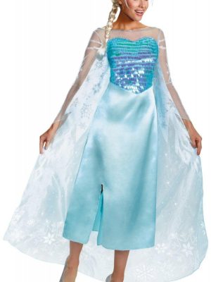 Fantasia Elsa Uma Aventura Congelante Adulto Luxo Fantasia Elsa Uma Aventura Congelante Adulto Luxo