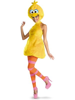 Fantasia Feminina Pássaro Amarelo Vila Sésamo Garibaldo Fantasia Feminina Pássaro Amarelo Vila Sésamo Garibaldo