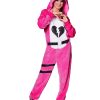 Fantasia Fortnite Urso Rosa Adulto Luxo