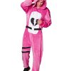 Fantasia Fortnite Urso Rosa Infantil Luxo