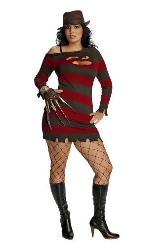 Fantasia Freddy Krueger Adulto Feminino Extra Grande