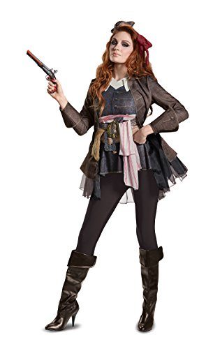Fantasia Jack Sparrow Piratas do Caribe Elite Adulto Feminino POTC5 Fantasia Jack Sparrow Piratas do Caribe Elite Adulto Feminino POTC5