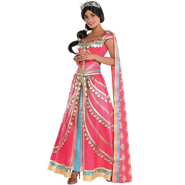 Fantasia Jasmine Luxo Adulto Clássica Bordado Fantasia Jasmine Luxo Adulto Clássica Bordado