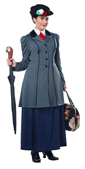 Fantasia Mary Poppins Cinza Clássica