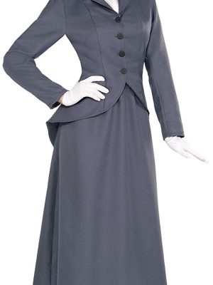 Fantasia Mary Poppins Luxo Cinza Fantasia Mary Poppins Luxo Cinza