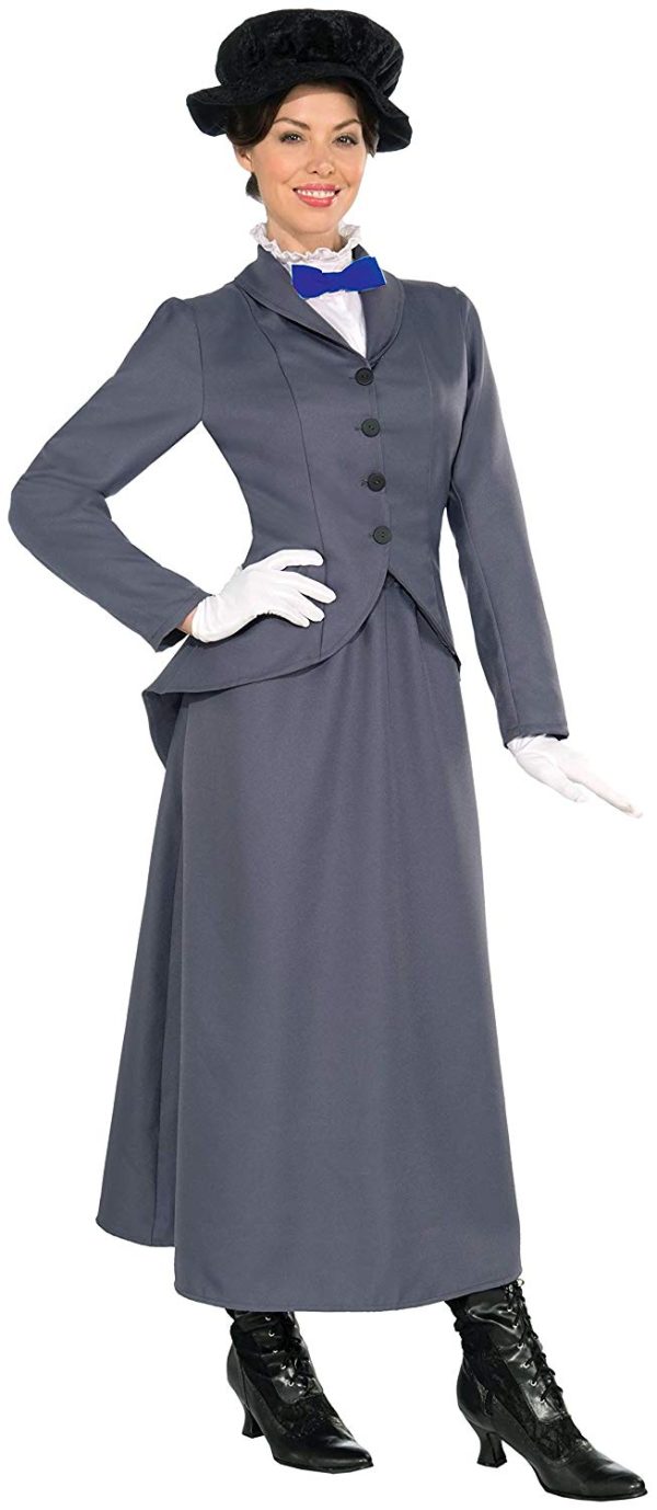 Fantasia Mary Poppins Luxo Cinza Fantasia Mary Poppins Luxo Cinza