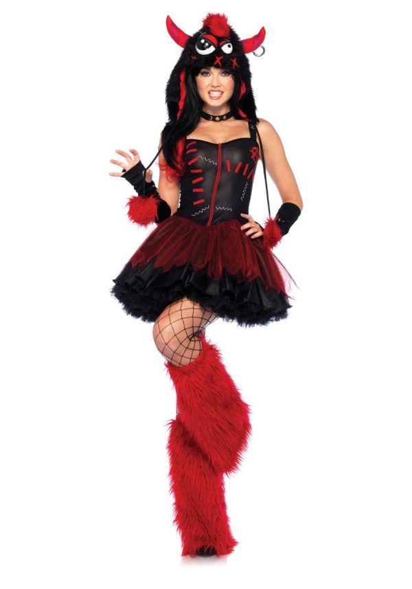 Fantasia Monstro Feroz Rebelde Adulto Feminino Sexy Fantasia Monstro Feroz Rebelde Adulto Feminino Sexy