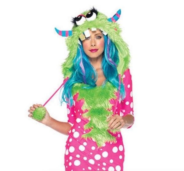 Fantasia Monstro Verde Adulto Feminino Luxo