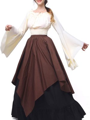 Fantasia Mulher Vitoriana Medieval Adulto Feminino Fantasia Mulher Vitoriana Medieval Adulto Feminino