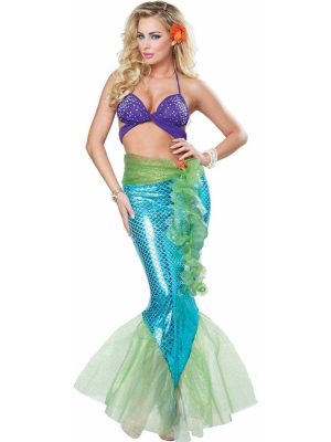 Fantasia Pequena Sereia Ariel Sexy Adulto Feminino