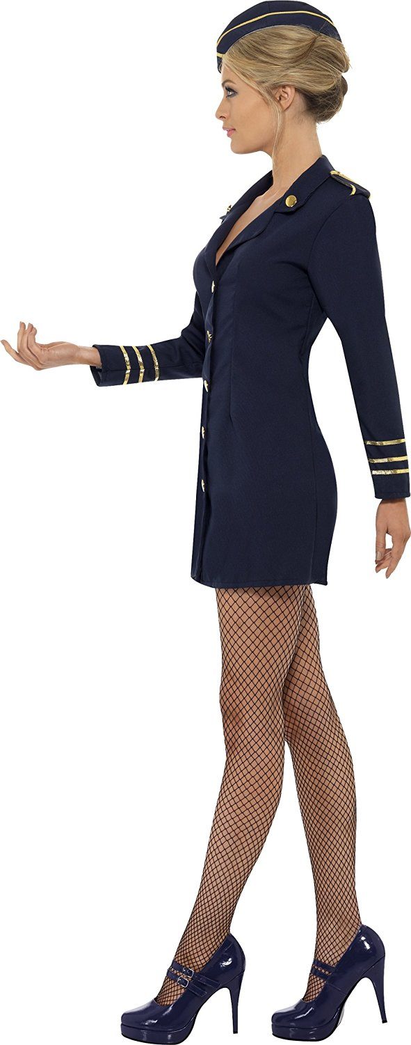 Fantasia Piloto de Avião Adulto Feminino Clássico Fantasia Piloto de Avião Adulto Feminino Clássico