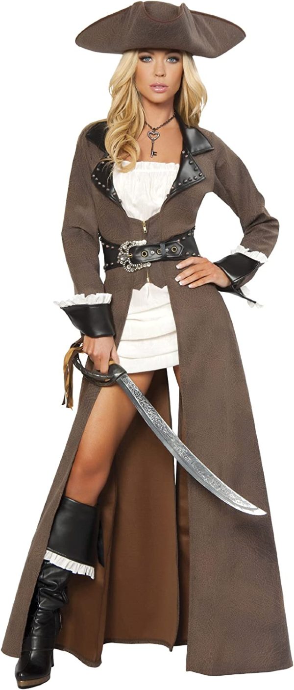 Fantasia Pirata Feminina Clássica Bucanera Luxo Fantasia Pirata Feminina Clássica Bucanera Luxo