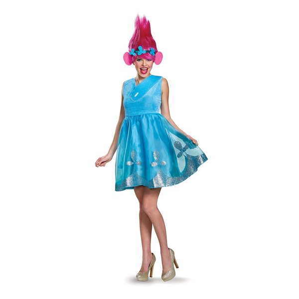 Fantasia Poppy Trolls Adulto Luxo Fantasia Poppy Trolls Adulto Luxo