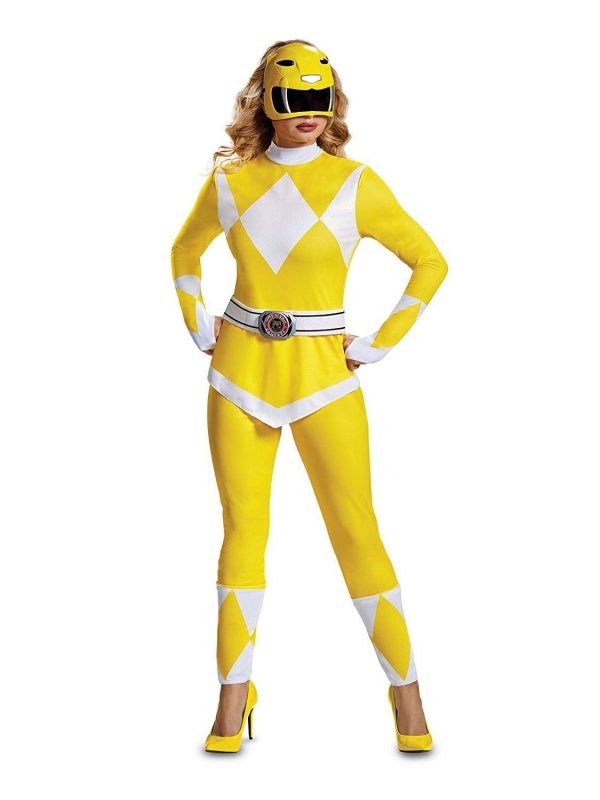 Fantasia Power Rangers Amarela Adulto Feminino Fantasia Power Rangers Amarela Adulto Feminino