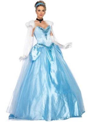 Fantasia Princesa Encantada Cinderela Luxo Adulto
