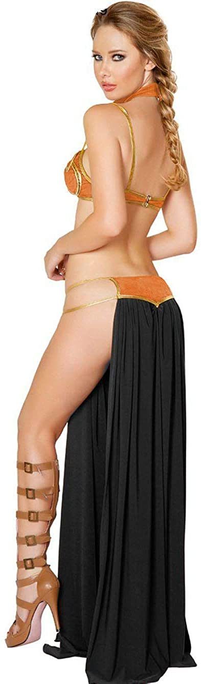 Fantasia Princesa Leia Escrava Star Wars Adulto Sexy Luxo