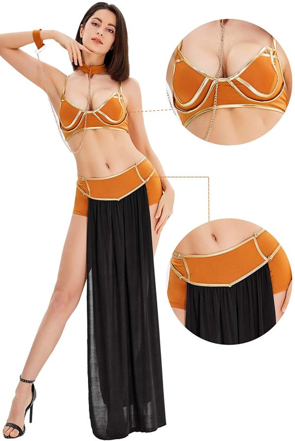 Fantasia Princesa Leia Escrava Star Wars Adulto Sexy Luxo