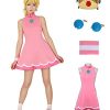 Fantasia Princesa Peach Adulto Vestido