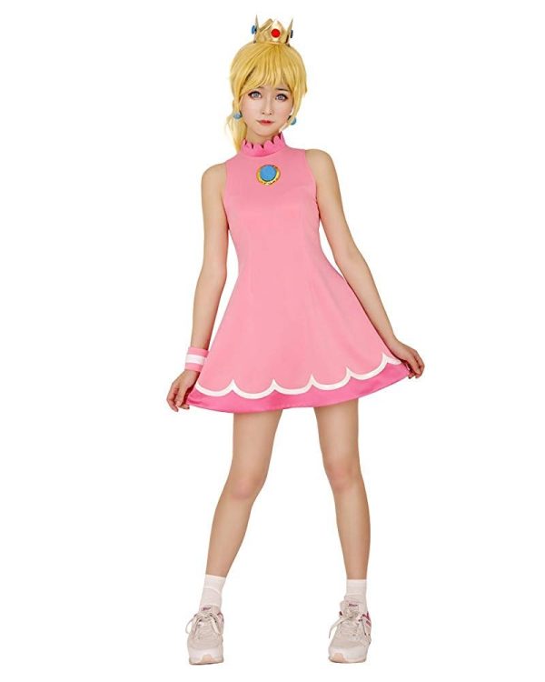 Fantasia Princesa Peach Adulto Vestido Fantasia Princesa Peach Adulto Vestido