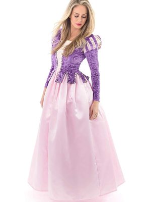 Fantasia Rapunzel Enrolados Disney Luxo Adulto