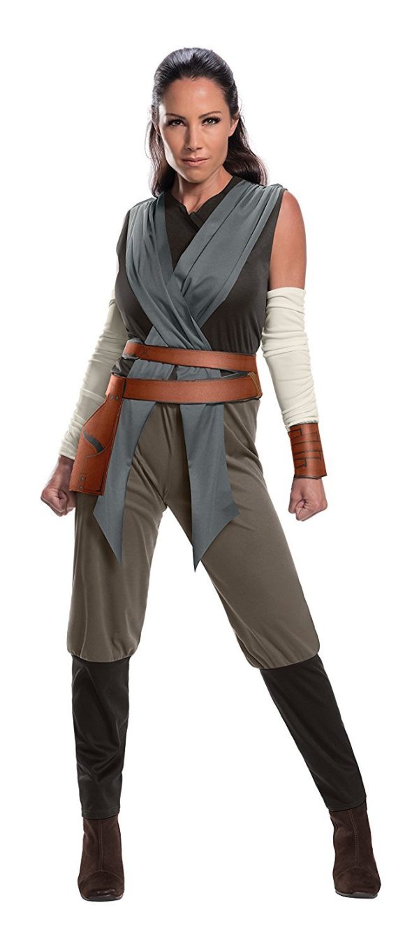 Fantasia Rey Star Wars VIII Luxo Cinza Adulto