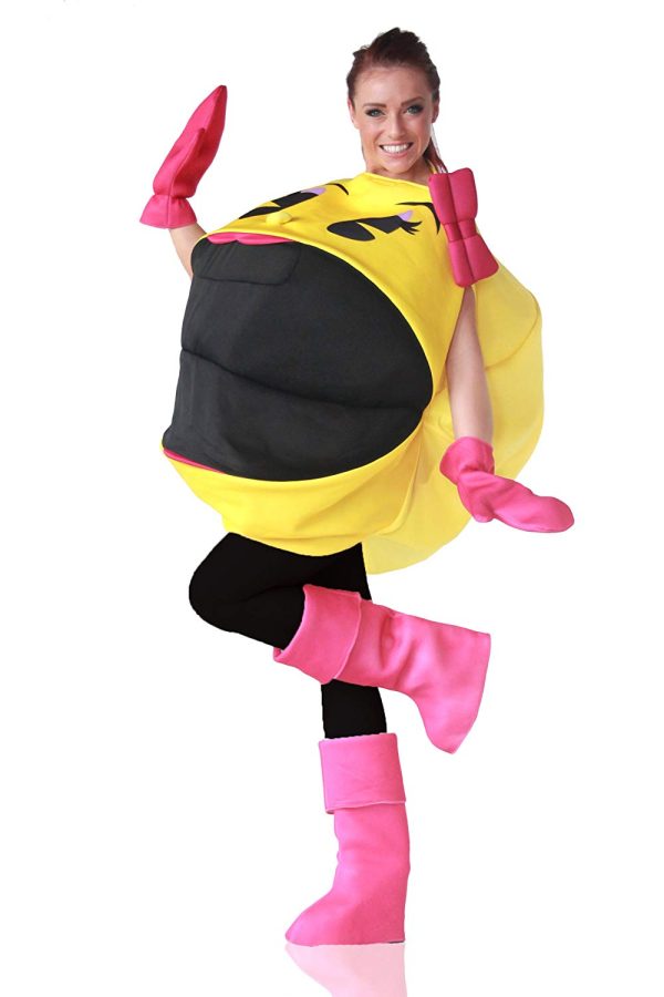 Fantasia Sra PacMan Pac Man Luxo Adulto Feminino Fantasia Sra PacMan Pac Man Luxo Adulto Feminino