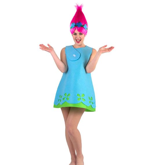 Fantasia Trolls Queen Poppy Adulto Luxo