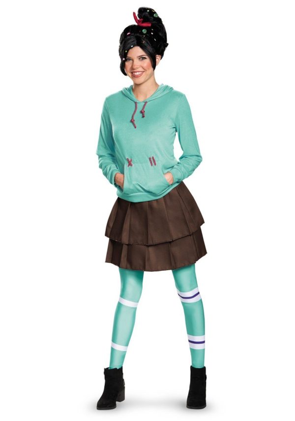 Fantasia Vanellope Von Schweetz Wreck Ralph Adulto Luxo Fantasia Vanellope Von Schweetz Wreck Ralph Adulto Luxo