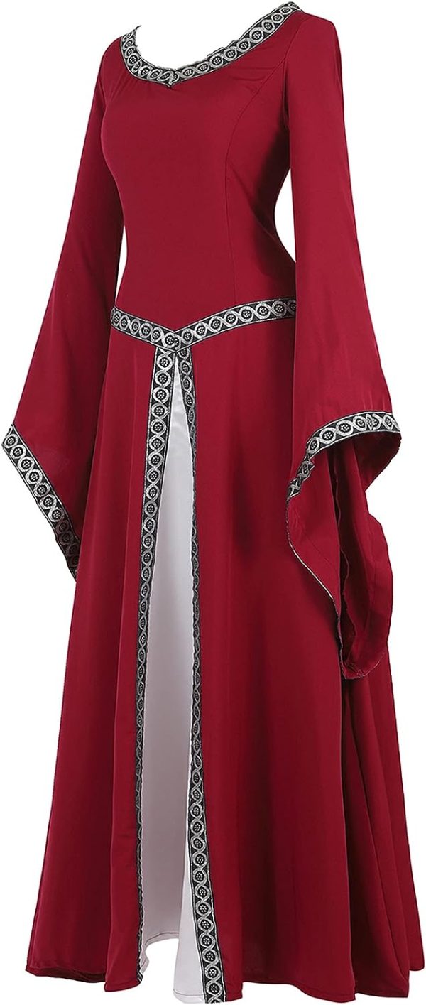 Fantasia Vestido Mulher Vitoriana Medieval Adulto Feminino Fantasia Vestido Mulher Vitoriana Medieval Adulto Feminino