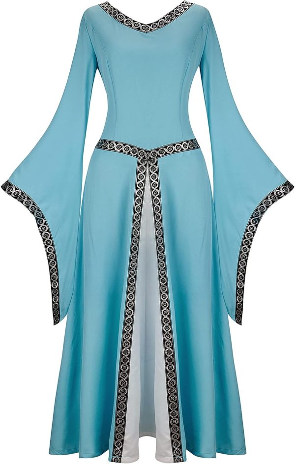 Fantasia Vestido Mulher Vitoriana Medieval Adulto Feminino Fantasia Vestido Mulher Vitoriana Medieval Adulto Feminino