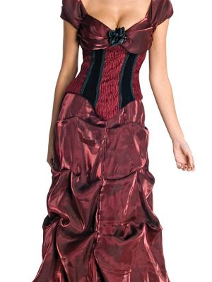 Fantasia Vestido Saloon Renasença Adulto Luxo Fantasia Vestido Saloon Renasença Adulto Luxo