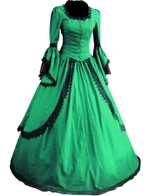 Fantasia Vestido Vitoriano Adulto Verde