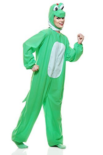 Fantasia Yoshi Macacão Adulto Feminino Fantasia Yoshi Macacão Adulto Feminino
