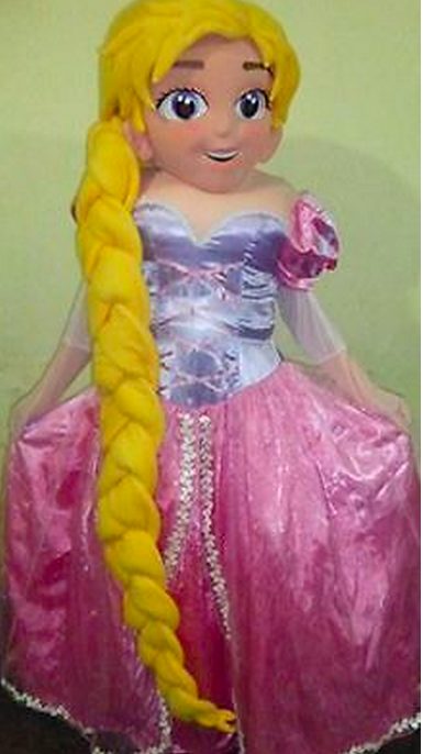 Mascote Princesa Rapunzel Luxo