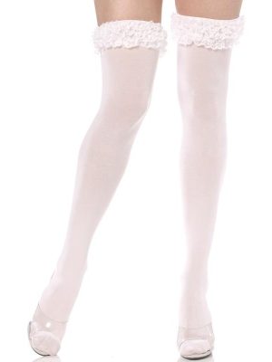 Meia Calça Adulto Feminino com detalhe rendado na barra Meia Calça Adulto Feminino com detalhe rendado na barra