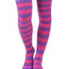 Meia Calça Listrada Lilás e Rosa Adulto
