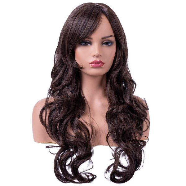 Peruca Adulto Feminino Castanho Ondulado Longo Peruca Adulto Feminino Castanho Ondulado Longo