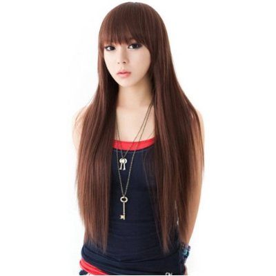 Peruca Adulto feminino Estilo Japonesa Sexy Fibra Sintética Natural Peruca Adulto feminino Estilo Japonesa Sexy Fibra Sintética Natural
