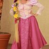 Peruca Adulto Rapunzel Enrolados Trança Luxo