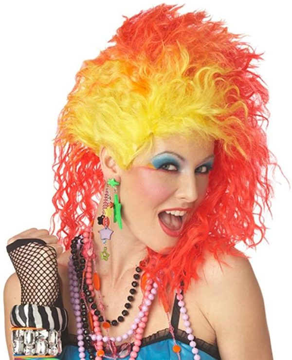 Peruca anos 80 Feminino Cindy Lauper Adulto Peruca anos 80 Feminino Cindy Lauper Adulto