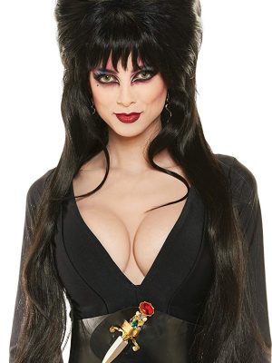 Peruca Elvira a Rainha das Trevas Adulto Luxo