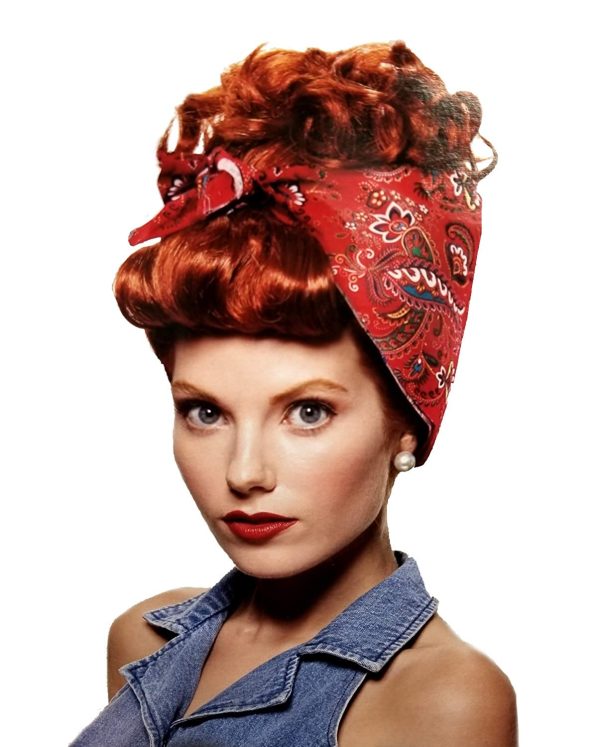 Peruca I Love Lucy lenço Luxo Adulto Peruca I Love Lucy lenço Luxo Adulto