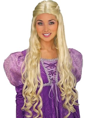 Peruca loira Rapunzel Luxo