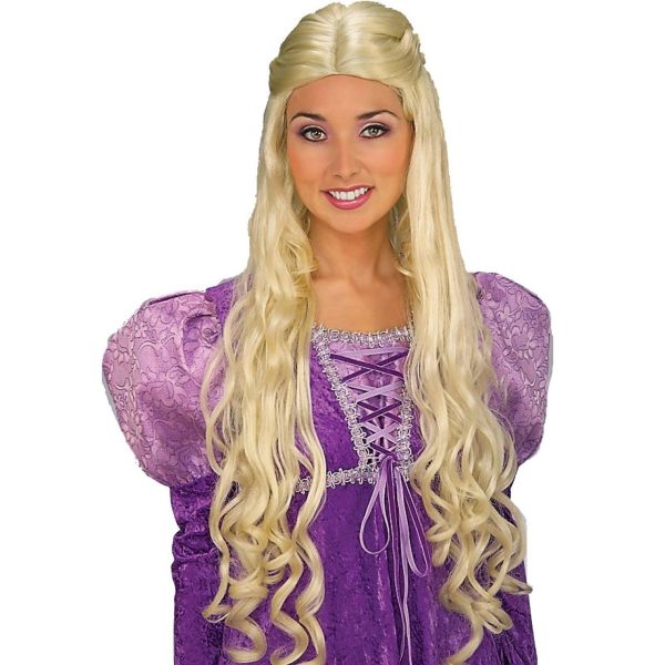 Peruca loira Rapunzel Luxo Peruca loira Rapunzel Luxo