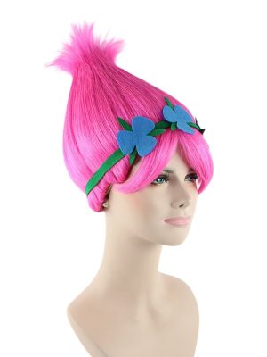 Peruca Princesa Poppy Luxo Adulto