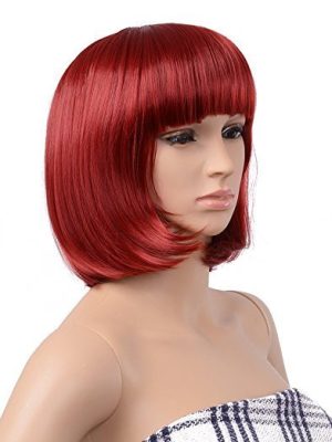 Peruca Resistente ao Calor Vermelha Adulto Luxo Peruca Resistente ao Calor Vermelha Adulto Luxo