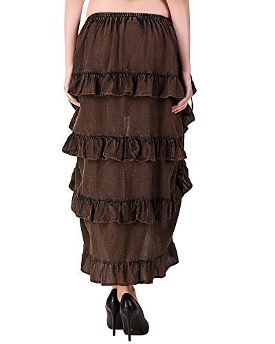Saia Velho Oeste Luxo Adulto Feminino Várias Cores Saia Longa Mad Max